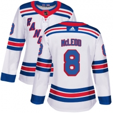Women's Adidas New York Rangers #8 Cody McLeod Authentic White Away NHL Jersey