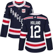 Women's Adidas New York Rangers #12 Peter Holland Authentic Navy Blue 2018 Winter Classic NHL Jersey