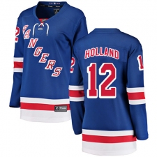 Women's New York Rangers #12 Peter Holland Fanatics Branded Royal Blue Home Breakaway NHL Jersey