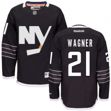 Men's Reebok New York Islanders #21 Chris Wagner Authentic Black Third NHL Jersey