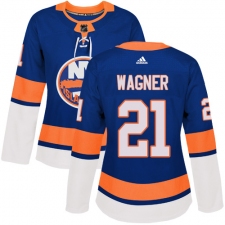 Women's Adidas New York Islanders #21 Chris Wagner Premier Royal Blue Home NHL Jersey