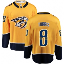 Men's Nashville Predators #8 Kyle Turris Fanatics Branded Gold Home Breakaway NHL Jersey