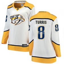 Women's Nashville Predators #8 Kyle Turris Fanatics Branded White Away Breakaway NHL Jersey