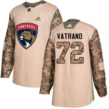 Men's Adidas Florida Panthers #72 Frank Vatrano Authentic Camo Veterans Day Practice NHL Jersey