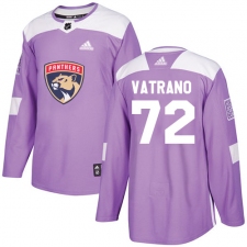Men's Adidas Florida Panthers #72 Frank Vatrano Authentic Purple Fights Cancer Practice NHL Jersey