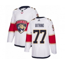 Men's Florida Panthers #77 Frank Vatrano Authentic White Away Hockey Jersey