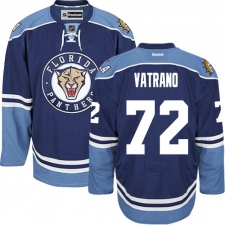 Men's Reebok Florida Panthers #72 Frank Vatrano Authentic Navy Blue Third NHL Jersey