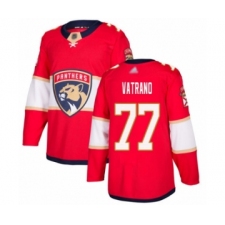 Youth Florida Panthers #77 Frank Vatrano Authentic Red Home Hockey Jersey