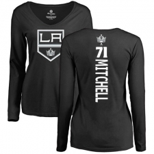 NHL Women's Adidas Los Angeles Kings #71 Torrey Mitchell Black Backer Long Sleeve T-Shirt