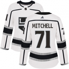 Women's Adidas Los Angeles Kings #71 Torrey Mitchell Authentic White Away NHL Jersey
