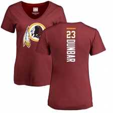 NFL Women's Nike Washington Redskins #23 Quinton Dunbar Maroon Backer T-Shirt