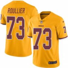 Men's Nike Washington Redskins #73 Chase Roullier Limited Gold Rush Vapor Untouchable NFL Jersey