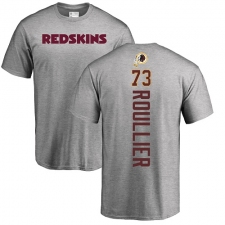 NFL Nike Washington Redskins #73 Chase Roullier Ash Backer T-Shirt