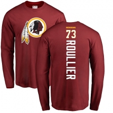 NFL Nike Washington Redskins #73 Chase Roullier Maroon Backer Long Sleeve T-Shirt