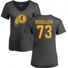 NFL Women's Nike Washington Redskins #73 Chase Roullier Ash One Color T-Shirt