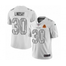 Women's Denver Broncos #30 Phillip Lindsay Limited White City Edition Football Jersey