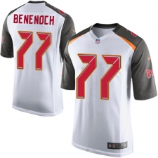 Men's Nike Tampa Bay Buccaneers #77 Caleb Benenoch Game White NFL Jersey
