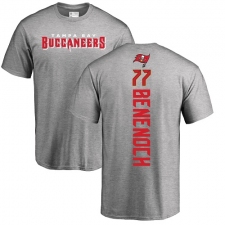 NFL Nike Tampa Bay Buccaneers #77 Caleb Benenoch Ash Backer T-Shirt