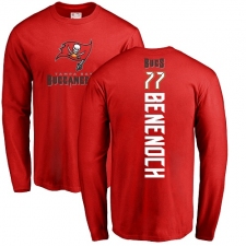 NFL Nike Tampa Bay Buccaneers #77 Caleb Benenoch Red Backer Long Sleeve T-Shirt