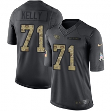 Men Nike Tennessee Titans #71 Dennis Kelly Limited Black 2016 Salute to Service NFL Jersey
