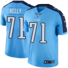 Men Nike Tennessee Titans #71 Dennis Kelly Limited Light Blue Rush Vapor Untouchable NFL Jersey