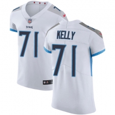 Men Nike Tennessee Titans #71 Dennis Kelly White Vapor Untouchable Elite Player NFL Jersey