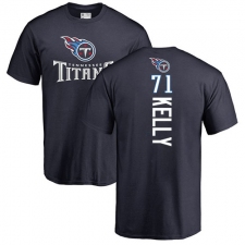 NFL Nike Tennessee Titans #71 Dennis Kelly Navy Blue Backer T-Shirt