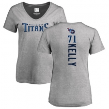 NFL Women's Nike Tennessee Titans #71 Dennis Kelly Ash Backer T-Shirt