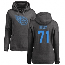 NFL Women's Nike Tennessee Titans #71 Dennis Kelly Ash One Color Pullover Hoodie