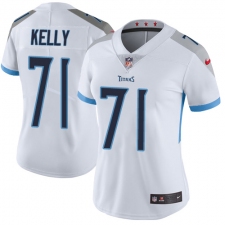 Women Nike Tennessee Titans #71 Dennis Kelly White Vapor Untouchable Limited Player NFL Jersey