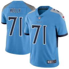Youth Nike Tennessee Titans #71 Dennis Kelly Light Blue Alternate Vapor Untouchable Elite Player NFL Jersey