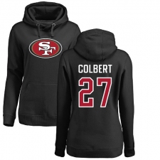 NFL Women's Nike San Francisco 49ers #27 Adrian Colbert Black Name & Number Logo Pullover Hoodie