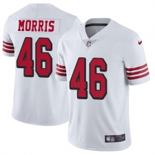 Men's Nike San Francisco 49ers #46 Alfred Morris Limited White Rush Vapor Untouchable NFL Jersey