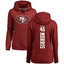 NFL Women's Nike San Francisco 49ers #46 Alfred Morris Red Backer Pullover Hoodie
