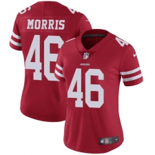 Women Nike San Francisco 49ers #46 Alfred Morris Red Team Color Vapor Untouchable Elite Player NFL Jersey