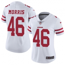 Women Nike San Francisco 49ers #46 Alfred Morris White Vapor Untouchable Elite Player NFL Jersey