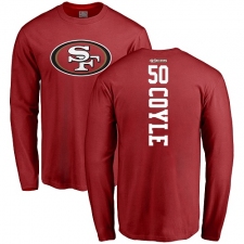 NFL Nike San Francisco 49ers #50 Brock Coyle Red Backer Long Sleeve T-Shirt