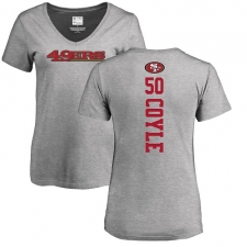 NFL Women's Nike San Francisco 49ers #50 Brock Coyle Ash Backer T-Shirt