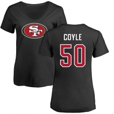 NFL Women's Nike San Francisco 49ers #50 Brock Coyle Black Name & Number Logo T-Shirt