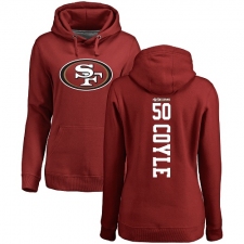 NFL Women's Nike San Francisco 49ers #50 Brock Coyle Red Backer Pullover Hoodie