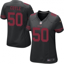 Women Nike San Francisco 49ers #50 Brock Coyle Game Black NFL Jersey