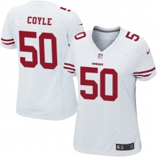 Women Nike San Francisco 49ers #50 Brock Coyle Game White NFL Jersey
