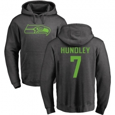 NFL Nike Seattle Seahawks #7 Brett Hundley Ash One Color Pullover Hoodie