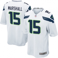 Men's Nike Seattle Seahawks #15 Brandon Marshall Game White NFL Jersey