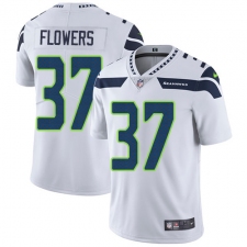 Men's Nike Seattle Seahawks #37 Tre Flowers White Vapor Untouchable Limited Player NFL Jersey