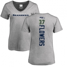 NFL Women's Nike Seattle Seahawks #37 Tre Flowers Ash Backer T-Shirt