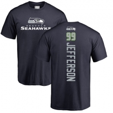 NFL Nike Seattle Seahawks #99 Quinton Jefferson Navy Blue Backer T-Shirt