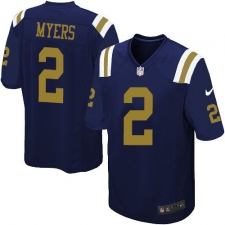 Men's Nike New York Jets #2 Jason Myers Game Navy Blue Alternate NFL Jersey