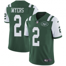 Men's Nike New York Jets #2 Jason Myers Green Team Color Vapor Untouchable Limited Player NFL Jersey