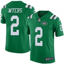 Men's Nike New York Jets #2 Jason Myers Limited Green Rush Vapor Untouchable NFL Jersey